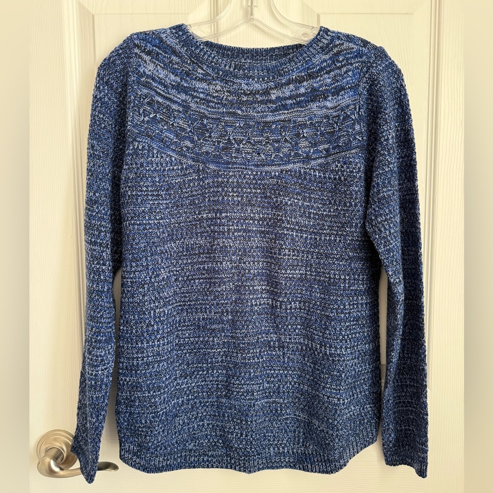 Croft & Barrow Textured Blue Sweater